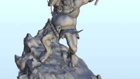 Orc creature with two heads 3 | STL for 3D Printing Printer | Hard Surface