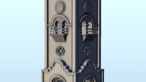 Wild West bell tower 17 | STL for 3D Printing Printer | Hard Surface