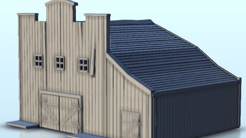 Wild West farm warehouse | STL for 3D Printing Printer | Hard Surface