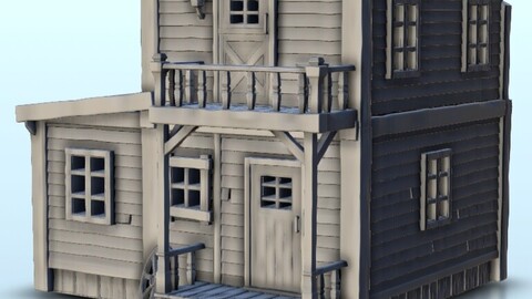 Wild West house 25 | STL for 3D Printing Printer | Hard Surface