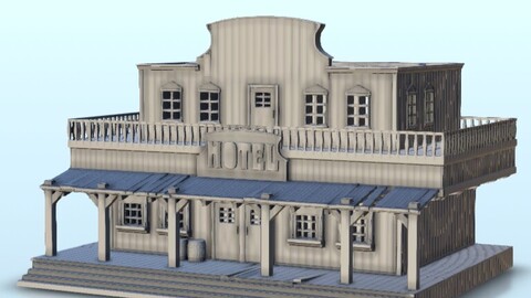 Wild West hotel 27 | STL for 3D Printing Printer | Hard Surface