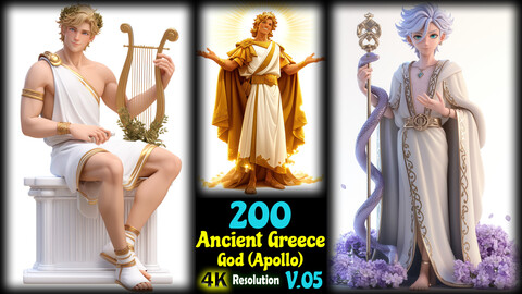 200 Ancient Greece God (Apollo) - 4K Resolution - V.05