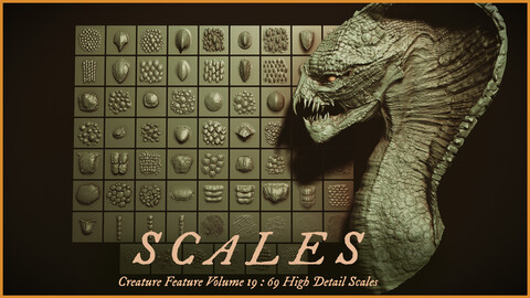 Scales - 69 reptilian and dragon VDM brushes