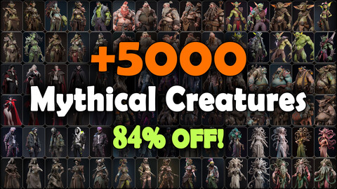 5000 Mythical Creatures Reference Pack | MEGA Bundle | 4K