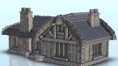 Medieval stone house 8 | STL for 3D Printing Printer | Hard Surface