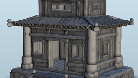 Oriental temple 9 | STL for 3D Printing Printer | Hard Surface