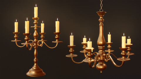 Candles, Candlesticks and Chandeliers