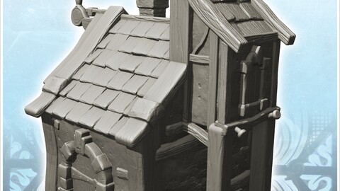 Medieval house 7 | STL for 3D Printing Printer | Hard Surface