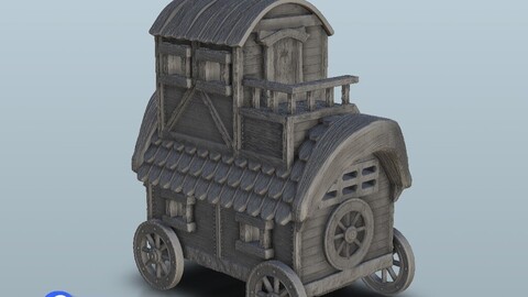 Medieval caravan | STL for 3D Printing Printer | Hard Surface