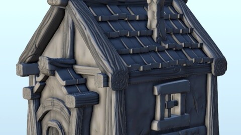 Medieval house with fireplace 10 | STL for 3D Printing Printer | Hard Surface