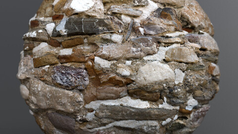 Stone & Brick Wall 05146 – PBR Material GamesTextures.com