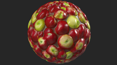 Tileable Apples PBR Texture | Seamless & Realistic 4K PNG