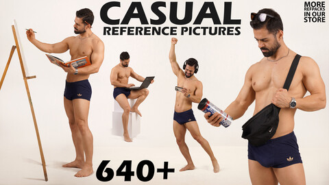 Casual Male Poses Reference Picture Pack . 640+ Images