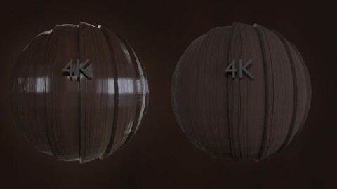 Seamless Dark Wooden Planks Textures - Two Variations