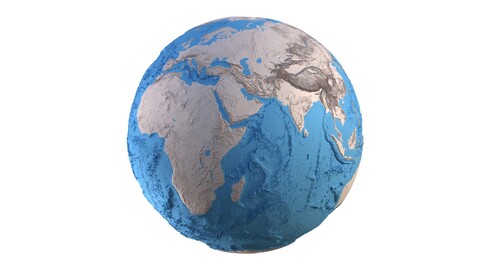 Earth Clay Shaded Globe