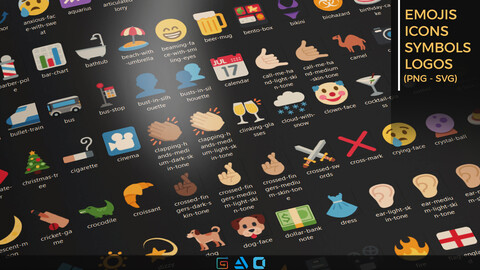 +700 Emojis Bundle (SVG - PNG)