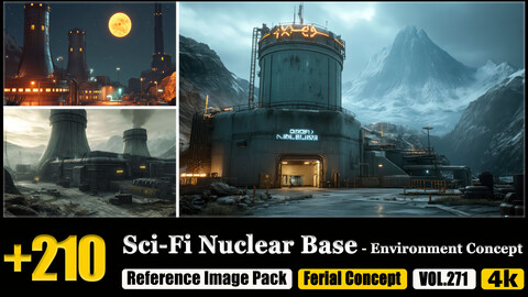 210 Sci-Fi Nuclear Base - Environment Concept Reference Image Pack v.271 |4K|