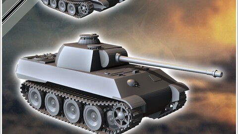 Panzer V Panther Ausf. A (6mm) | STL for 3D Printing Printer | Hard Surface