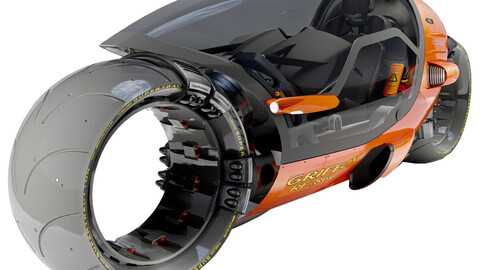 Sci-Fi Futuristic Motorcycle