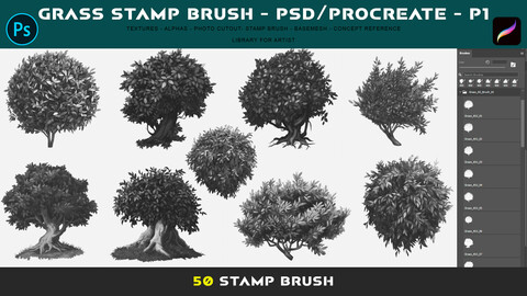 Grass Stamp Brush - 01 (30% OFF in description)