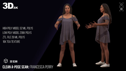 Clean A Pose 3D Scan | Francesca Perry Clothed