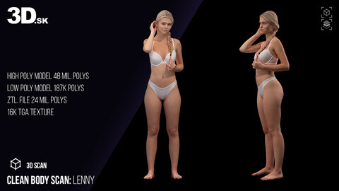 Clean A Pose 3D Scan | Lenny Underwear