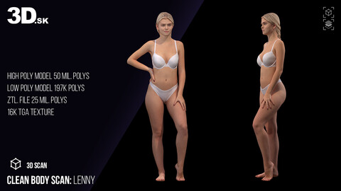 Clean A Pose 3D Scan | Lenny Underwear