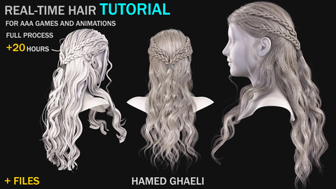 Most advanced Real Time Hair For AAA Games Tutorial (Full Process)