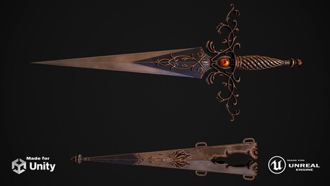 Fantasy sword 27 with scabbard