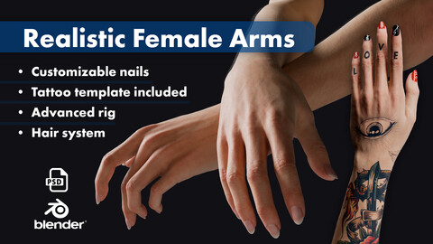 Customizable Realistic Female Arms