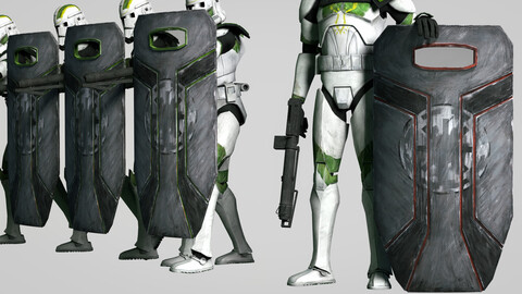 The Clone Wars Riot Shield model - Star Wars The Clone Wars / The Bad Batch