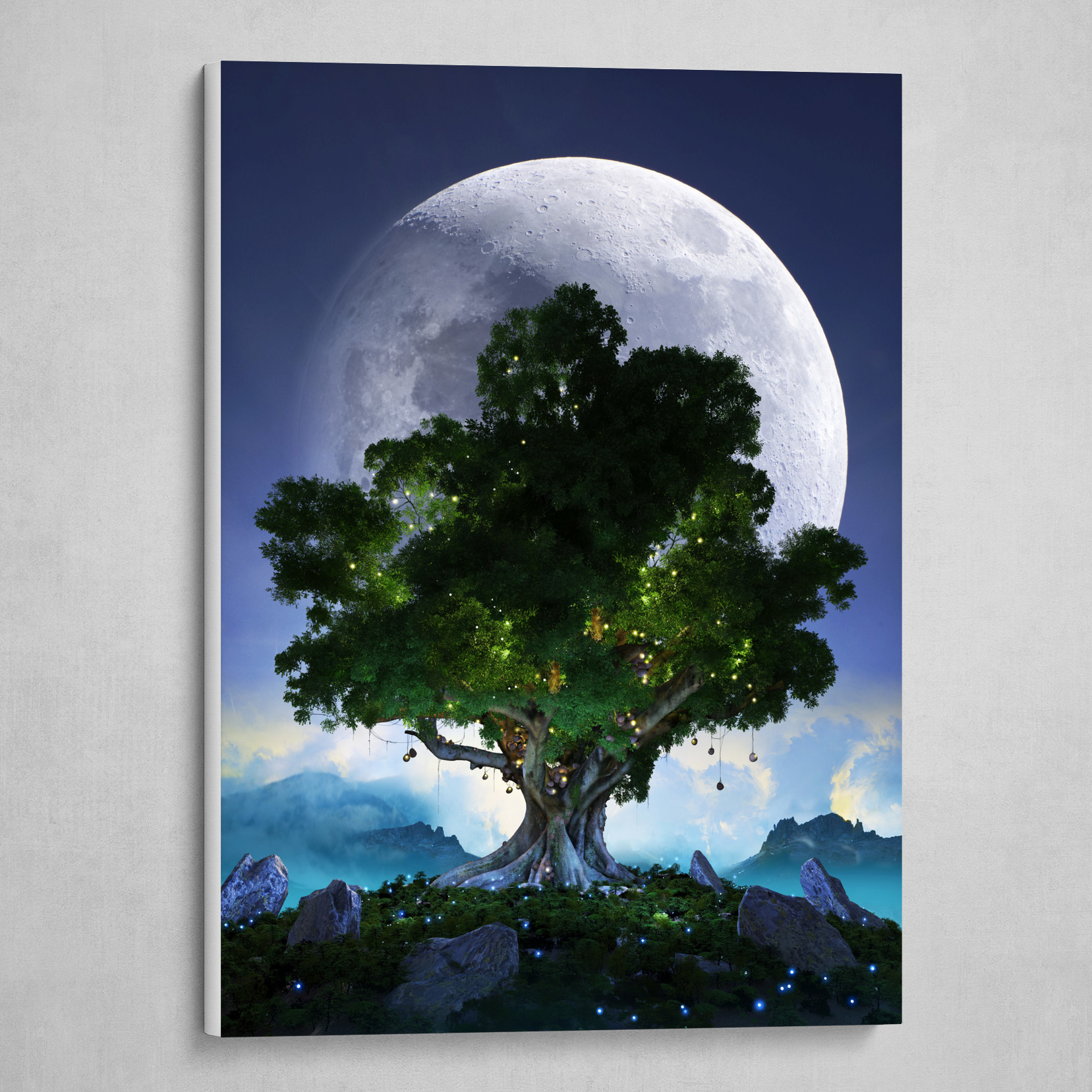 Artstation Moon Tree Canvas Print