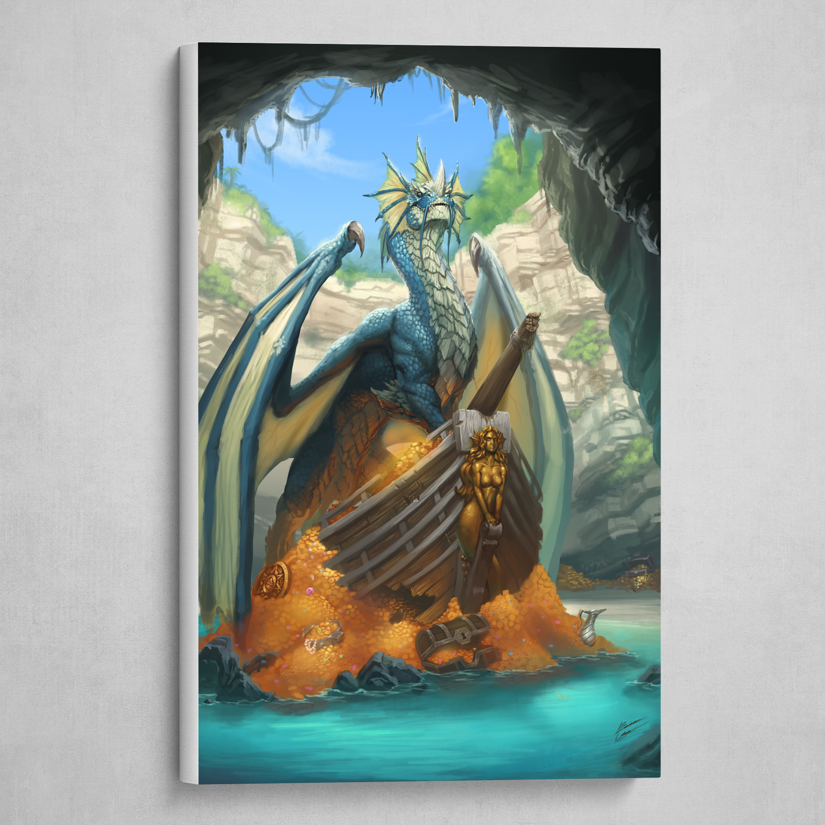 Artstation Blue Dragon Canvas Print