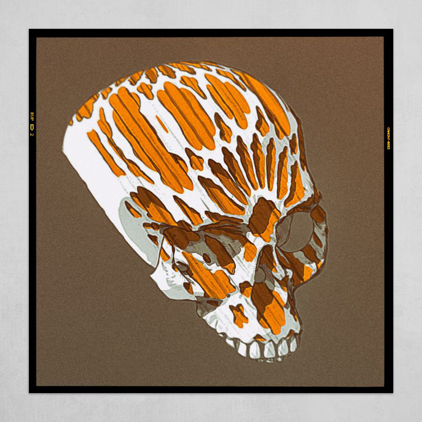 orange gothic skull