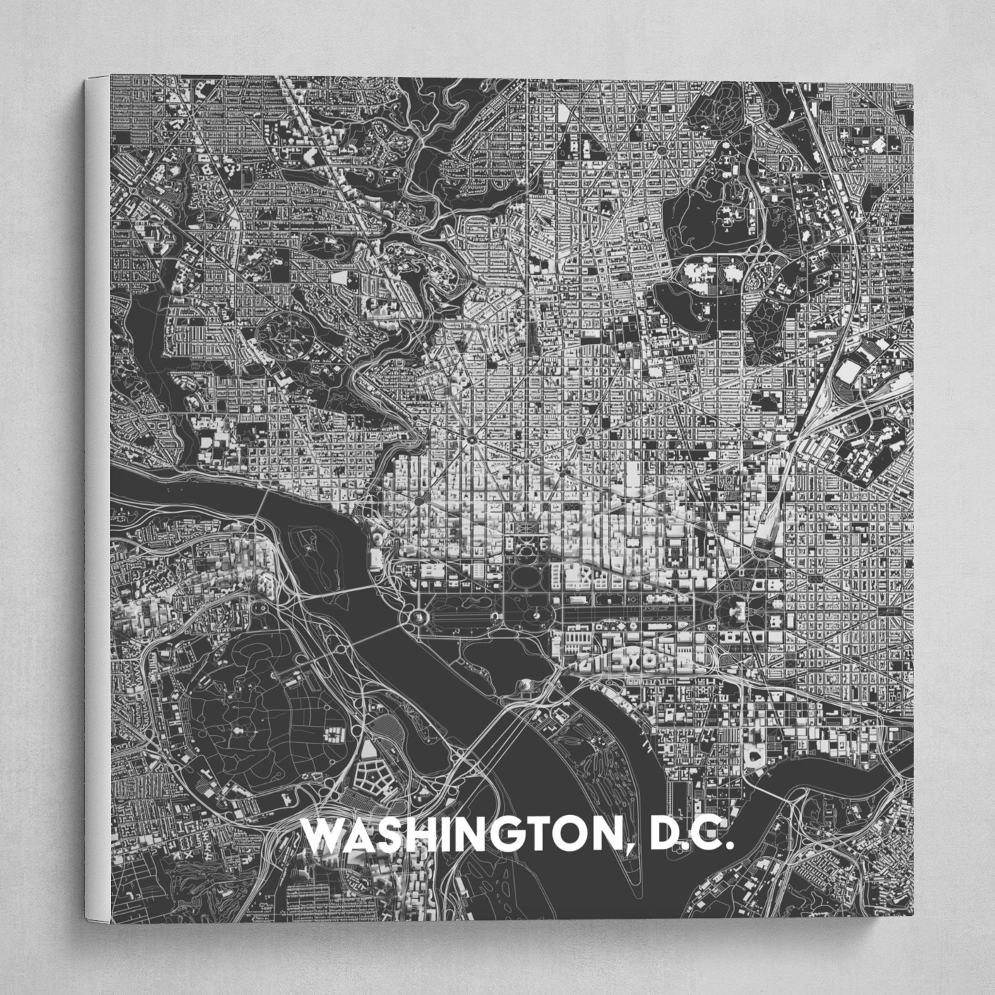 Washington Dc 3d Map Washington, D.c. 3D Map Print By Default Cube