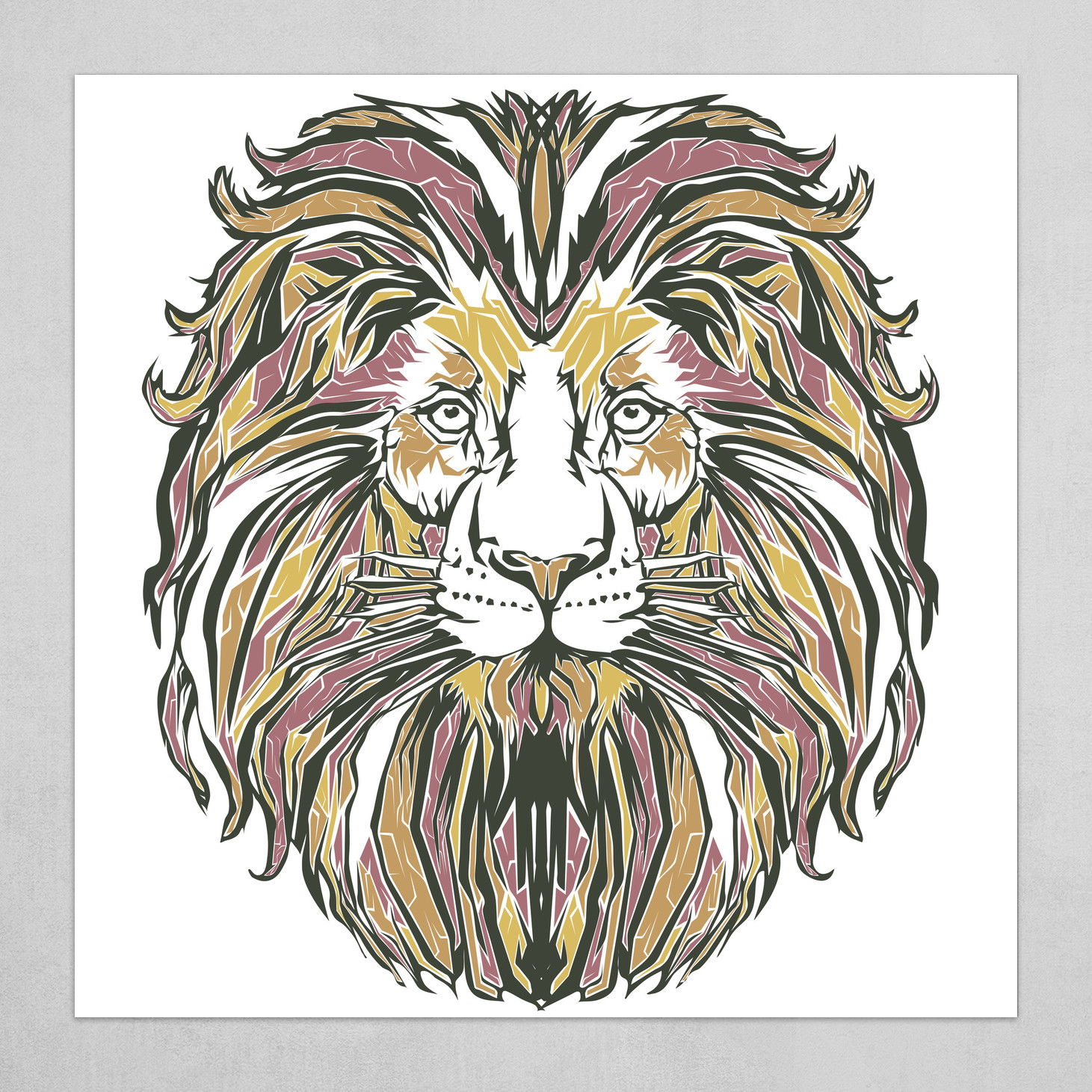 African Lion King Canvas Picture Poster Art
