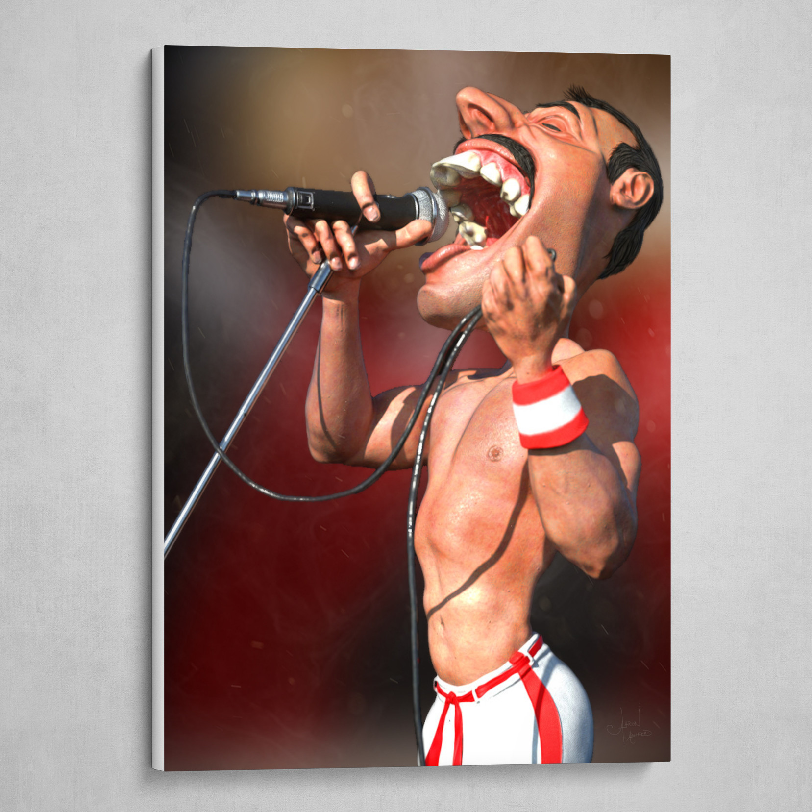 Artstation Freddie Mercury Hd Metal Print