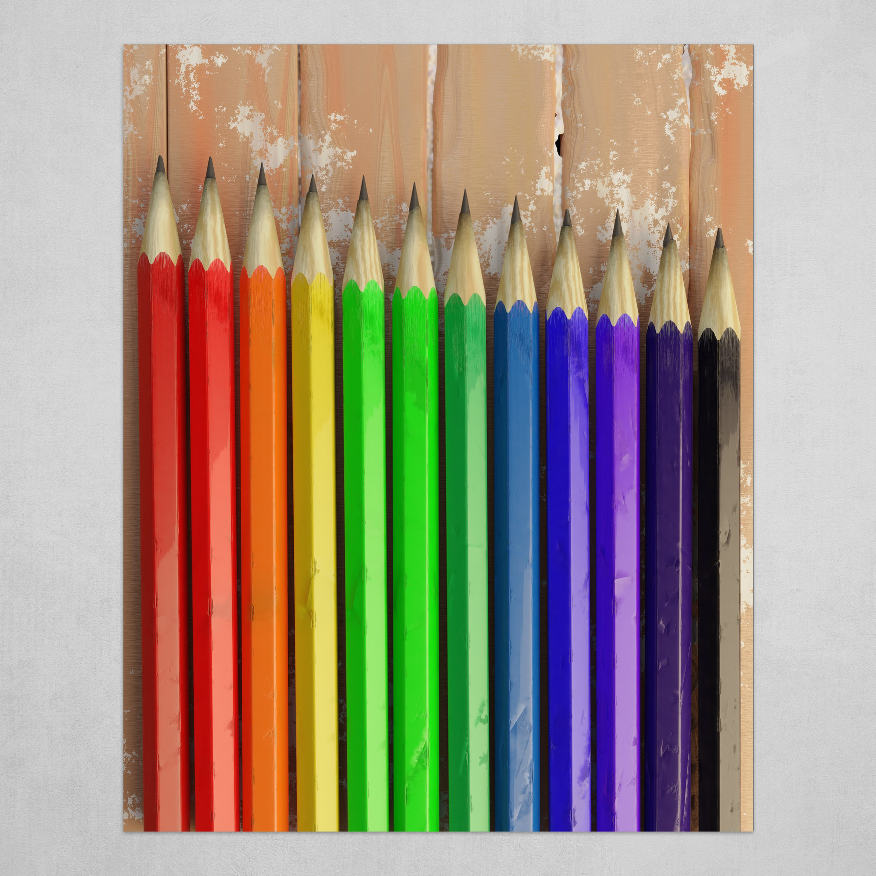 Rainbow colored pencils by Joakim Tornhill