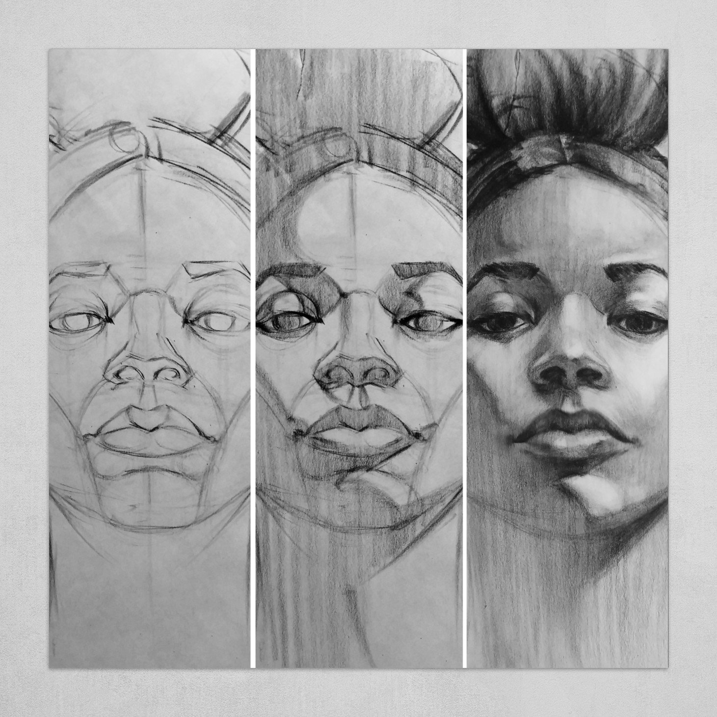 Face drawing step by step