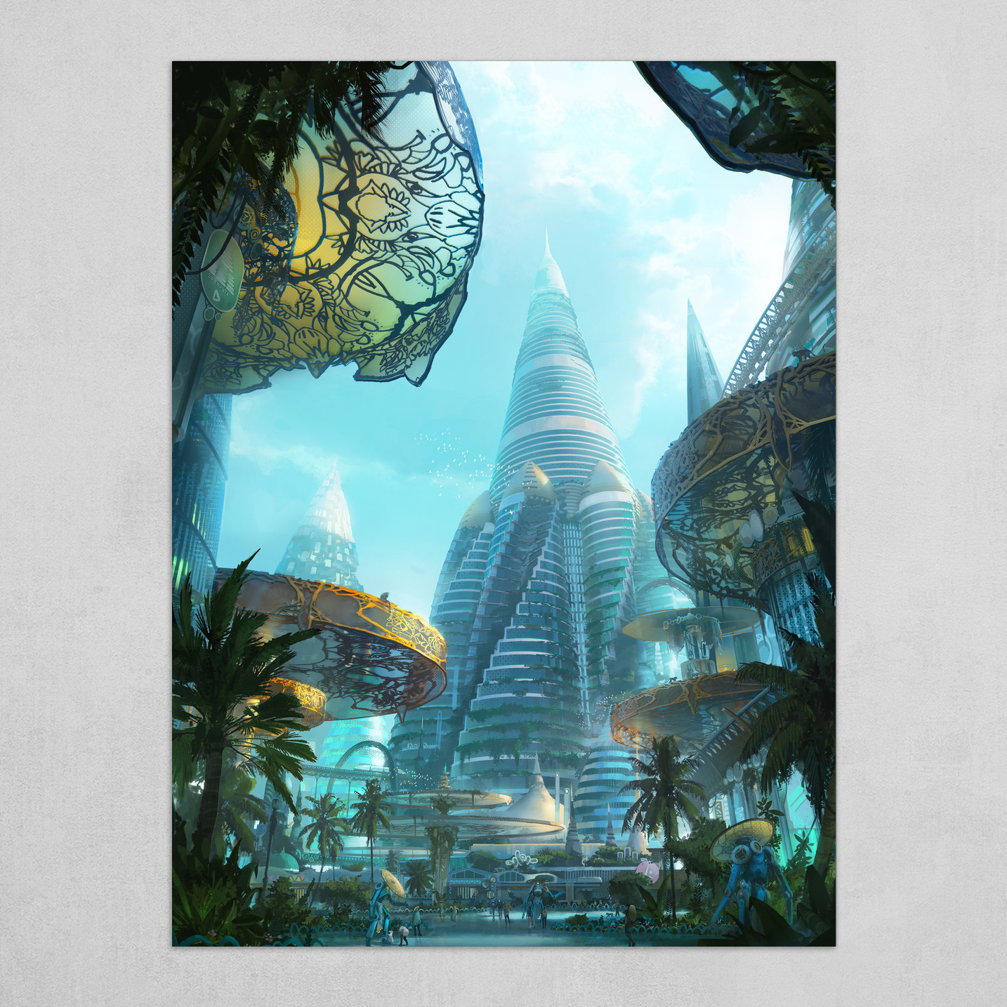 Solarpunk City Poster for Sale by OddestOcean