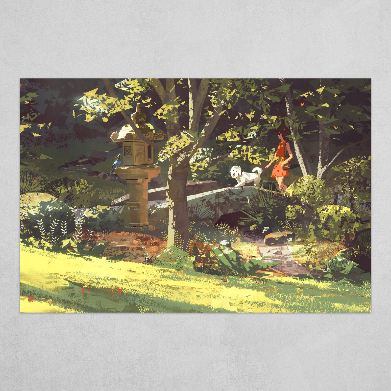 Artstation Japanese Garden Art Poster