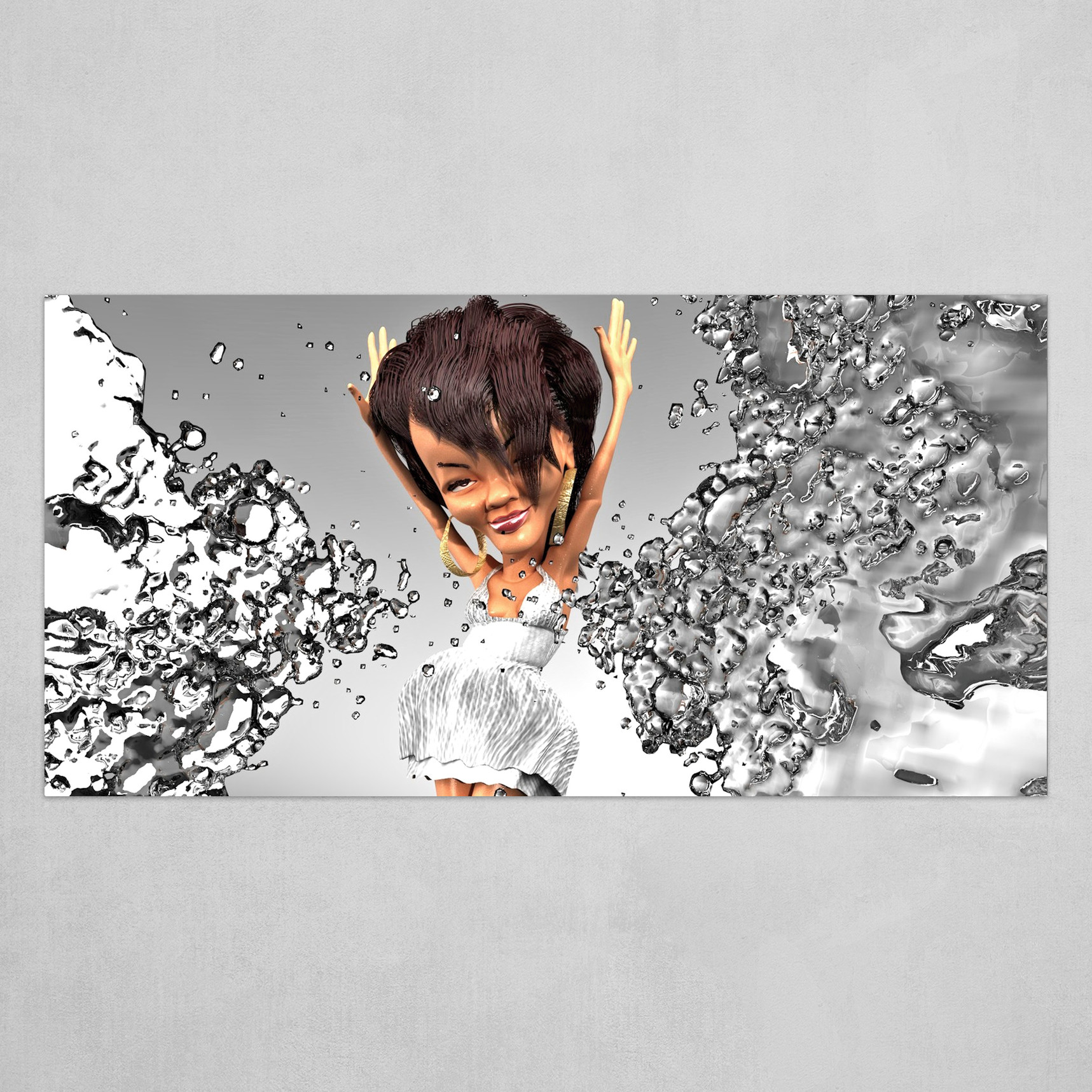 Artstation Rihanna Splash Art Poster