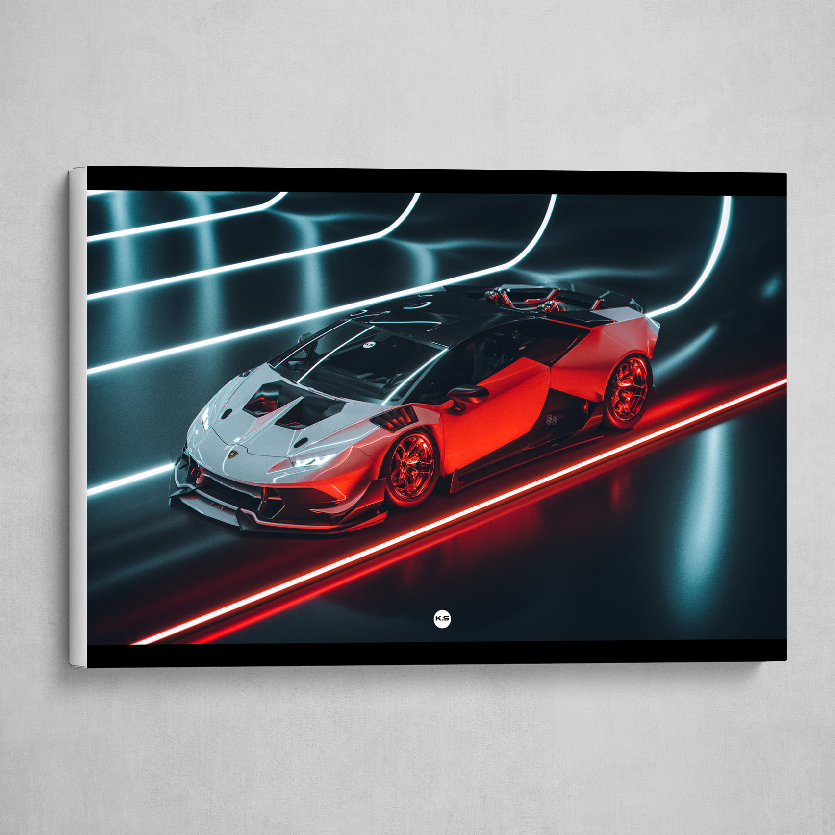 かわいい新作 Khyzyl Saleem Art - K.S LAMBORGHINI HURACAN / BIS4B ALT 絵画