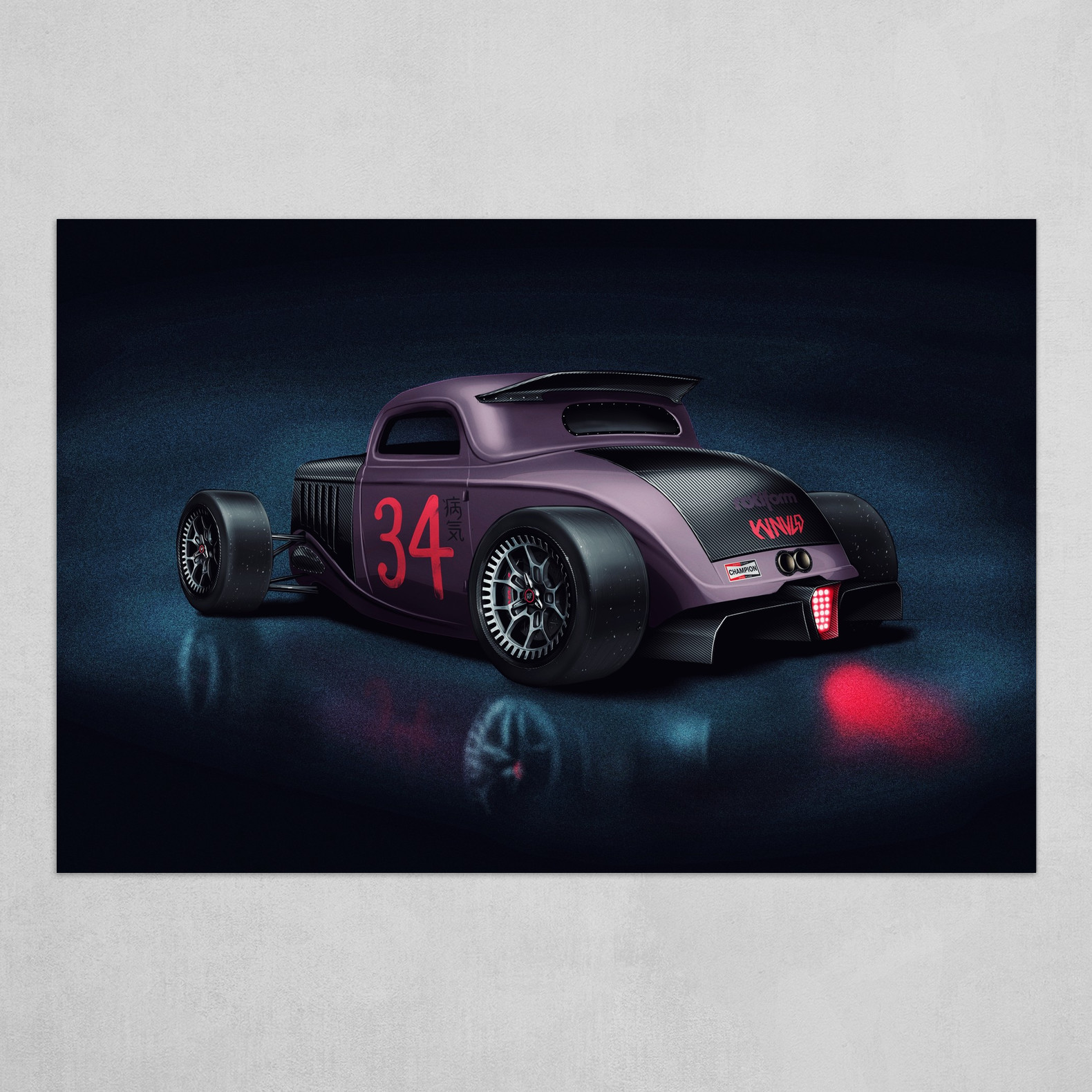 Artstation 34 Ford F1 Hot Rod Wnvld Art Poster