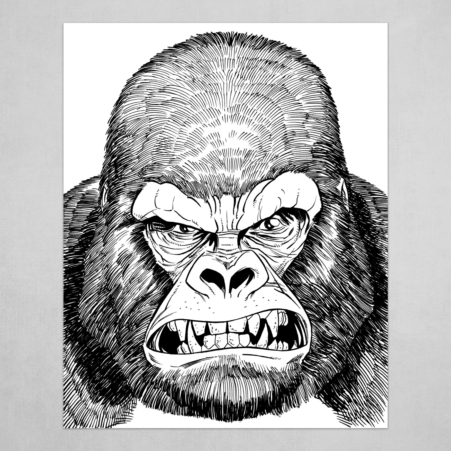 Разъярённая горилла