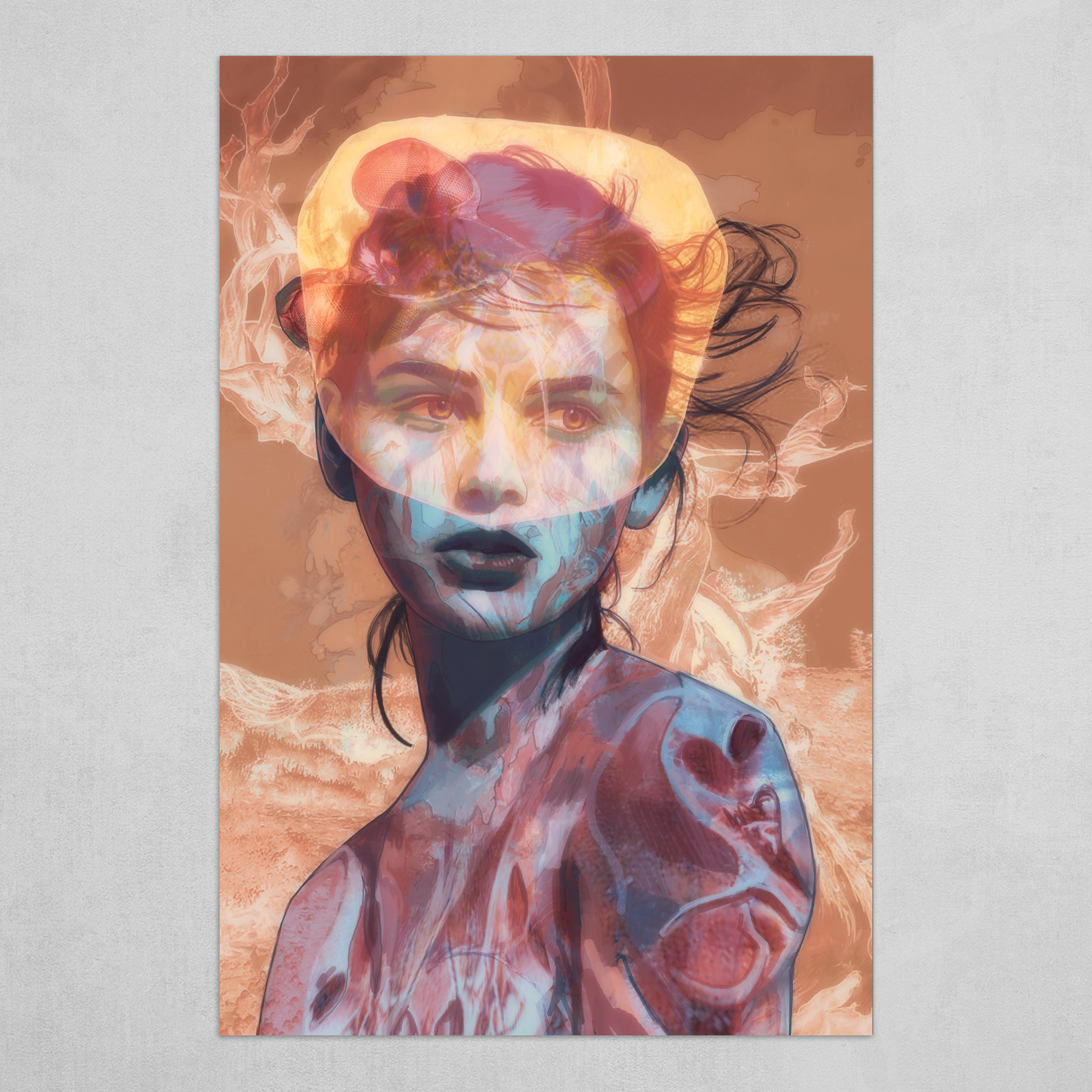 Psychedelic Girl Art Print By Carlos Alberto Martinez See more ideas about psychedelic art, psychedelic, art. psychedelic girl