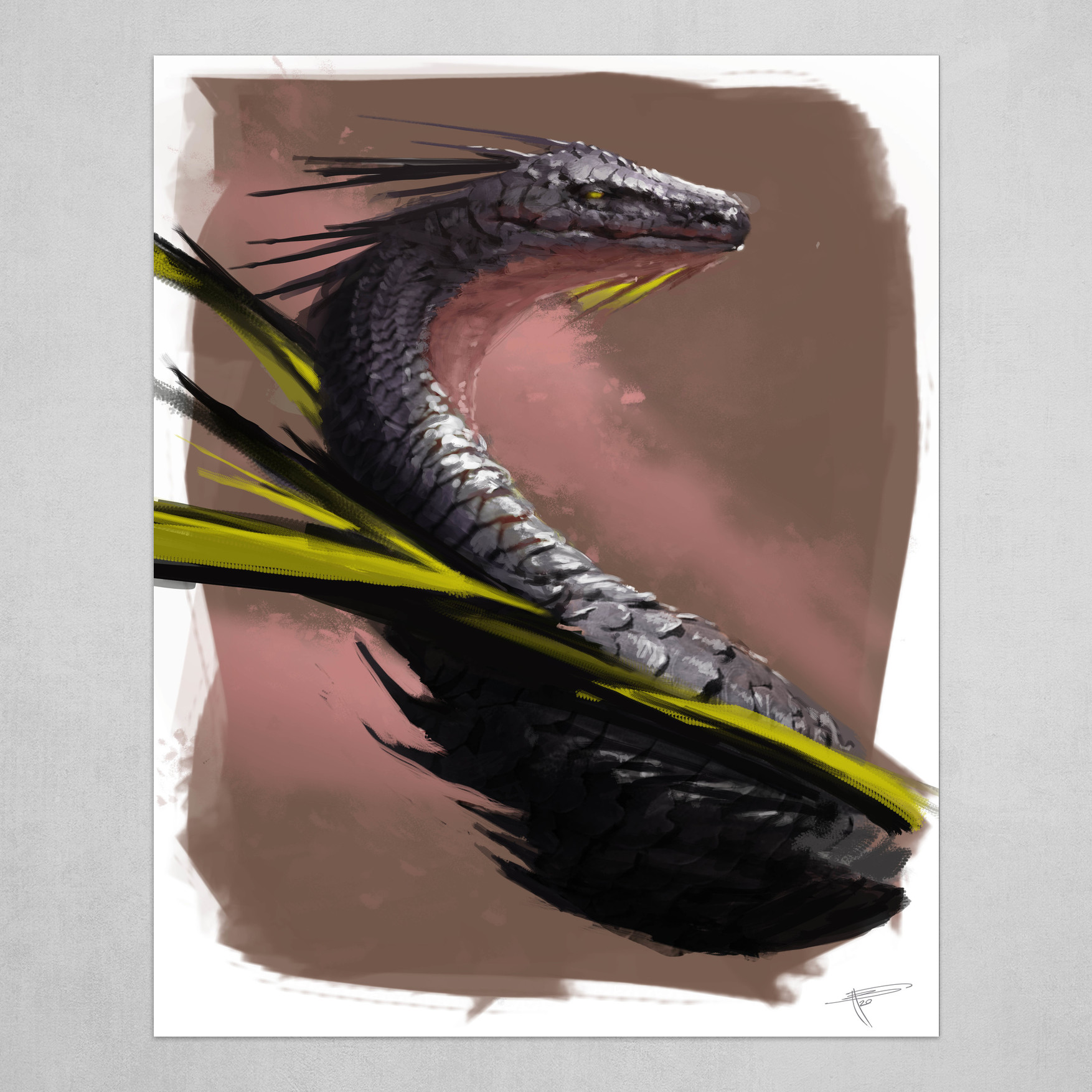 Artstation Dragon Sketch Canvas Print