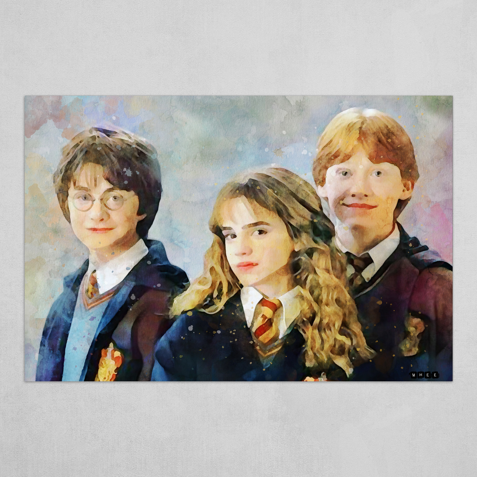 Buy “Hermione-Ron-Harry” Canvas Print by MHEE. 