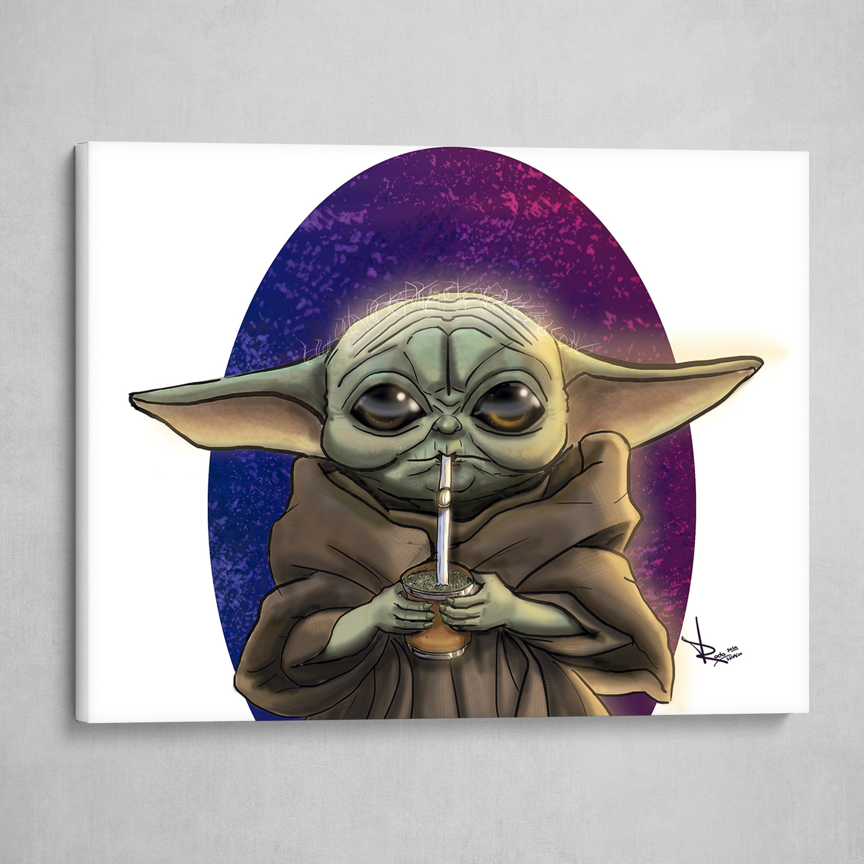 Artstation Baby Yoda Argentino Digital Painting Canvas Print
