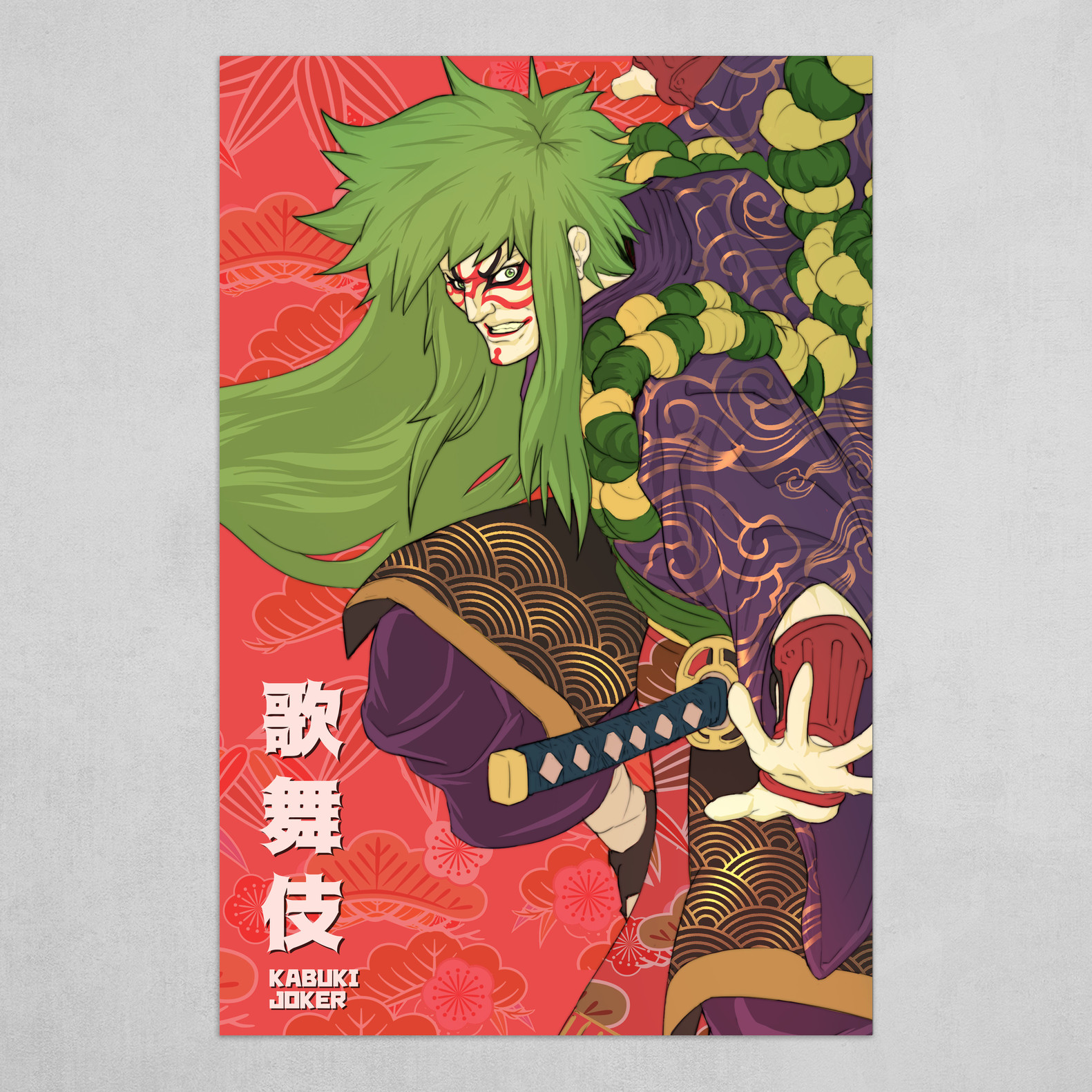 Kabuki Joker 歌舞伎 ジョーカー Art Poster By Simon Woon